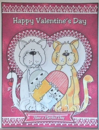 Valentines Pet Card Front Quick Card-5 by Hazel Underwood