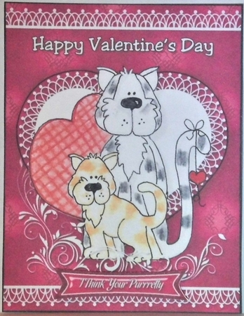 Valentines Pet Card Front Quick Card-6 by Hazel Underwood