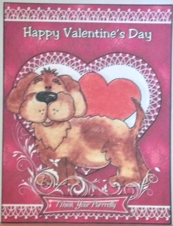 Valentines Pet Card Front Quick Card-8 by Hazel Underwood