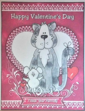 Valentines Pet Card Front Quick Card-10 by Hazel Underwood