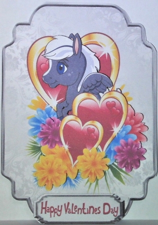Pegasus Valentine - A5 card front with decoupage by Hazel Underwood