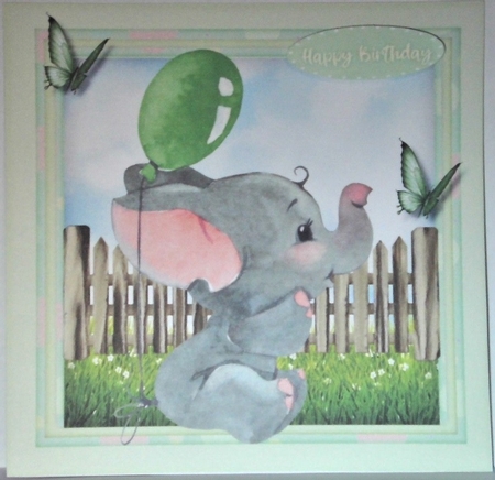 Ellies Green  Balloon by Hazel Underwood