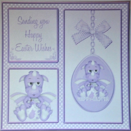Babydragon Easter Wishes Card Front Kit by Hazel Underwood