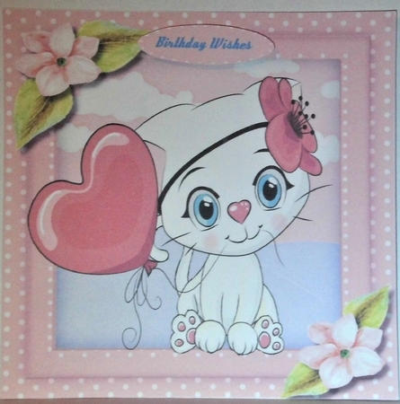 Cute Heart Kitty Cat by Hazel Underwood