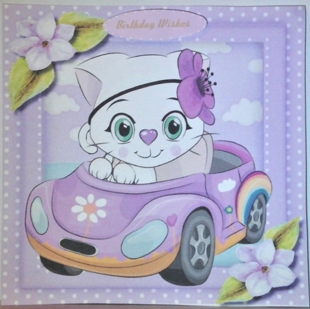 Cute  Kitty Cats Car   by Hazel Underwood