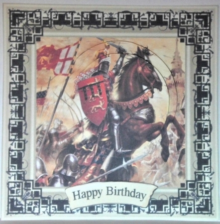 Knight On Horse Male Card by Hazel Underwood