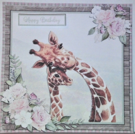 GIRAFFES 6X6 by Hazel Underwood