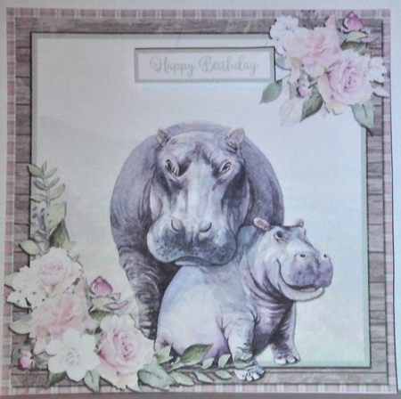 HAPPY HIPPOS 6X6 by Hazel Underwood