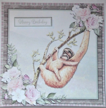 SLOW SLOTHS  6X6 by Hazel Underwood