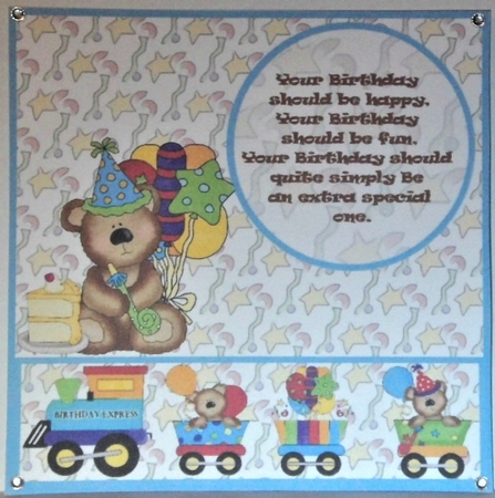 Tedd bears party birthday insert by Hazel Underwood