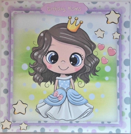Pretty Princess in Blue Dress by Hazel Underwood