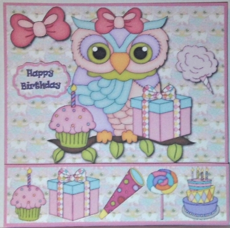 Owl wish you a happy birthday by Hazel Underwood