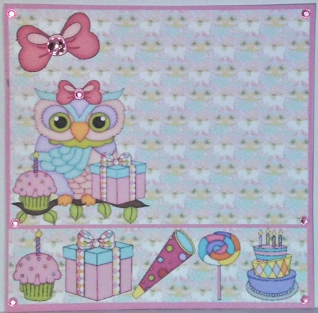 Owl wish you a happy birthday blank insert by Hazel Underwood
