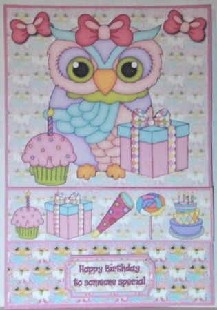 Owl wish you a Happy Birthday A5 by Hazel Underwood