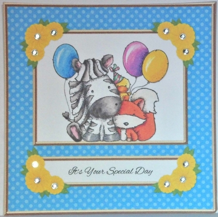 Cute Critters Birthday Topper #1 by Hazel Underwood