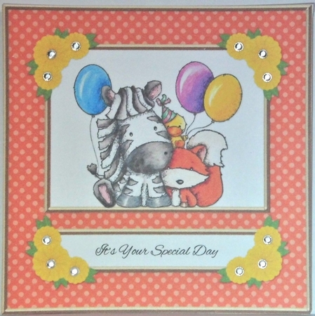 Cute Critters Birthday Topper #2 by Hazel Underwood