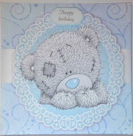 Gorgeous Laying Down Grey Bear 8x8 by Hazel Underwood