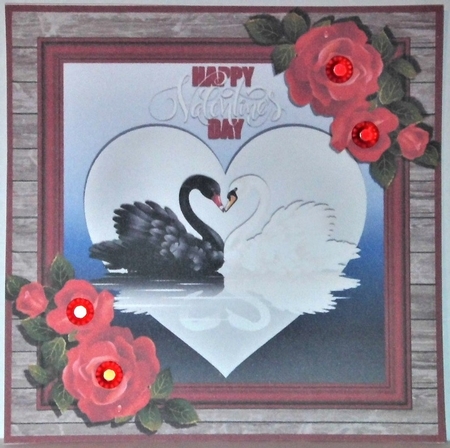 VALENTINE SWANS by Hazel Underwood