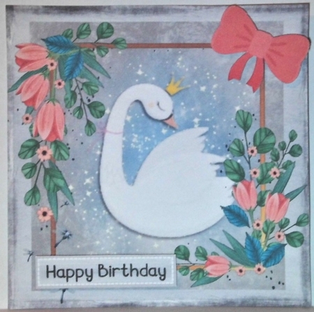 Swan - Happy Birthday by Hazel Underwood