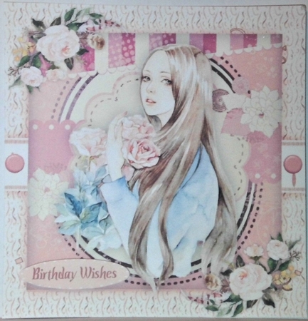 Beautiful girl With Roses  by Hazel Underwood