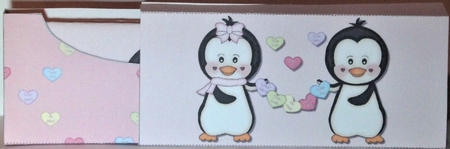 Male Penguin Valentines Day 1.55 ounce Chocolate Bar Trio Gift Box by Hazel Underwood