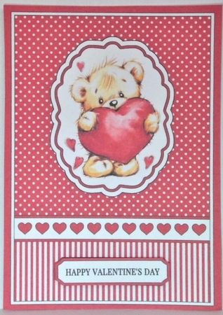 Cute Teddy Valentines Day Topper by Hazel Underwood