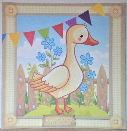 Cute Farmyard Goose 8x8 by Hazel Underwood