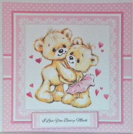 Cute Teddy Bear Valentines Day Topper by Hazel Underwood