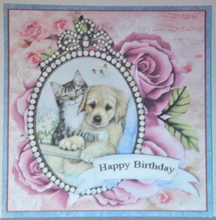Jewelled Cameo 9 Puppy & Kitten by Hazel Underwood