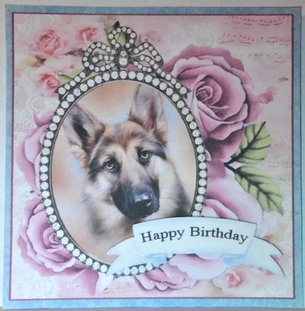 Jewelled Cameo 13 German Shepard by Hazel Underwood