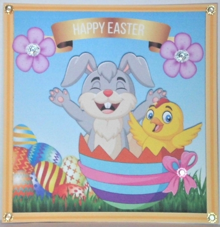  6, Easter Designs of  Bunnies chicks & easter eggs  card fronts 8x8 bumper kit by Hazel Underwood