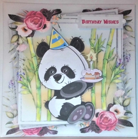 Adorable  Pandas Birthday Cake  by Hazel Underwood