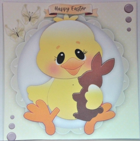 Cute Duckiling and Chocolate Egg  by Hazel Underwood