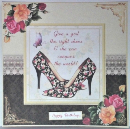 Give a Girl some Shoes Decoupage Topper 1 by Hazel Underwood