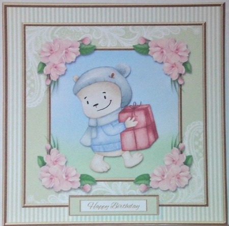 Cute Teddy Bear Birthday Topper by Hazel Underwood