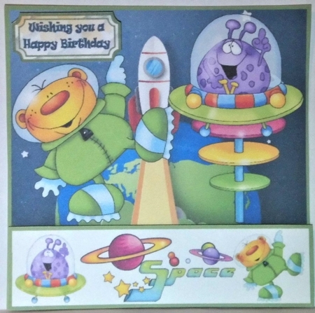 Out in space 7x7 by Hazel Underwood