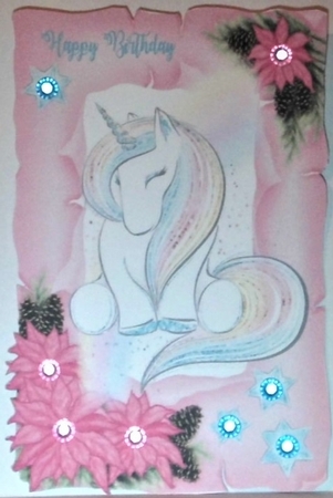 2 cute unicorn birthday toppers by Hazel Underwood