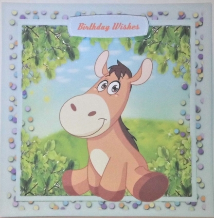 Cute BIrthday Donkey by Hazel Underwood