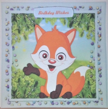 Cute BIrthday Fox by Hazel Underwood