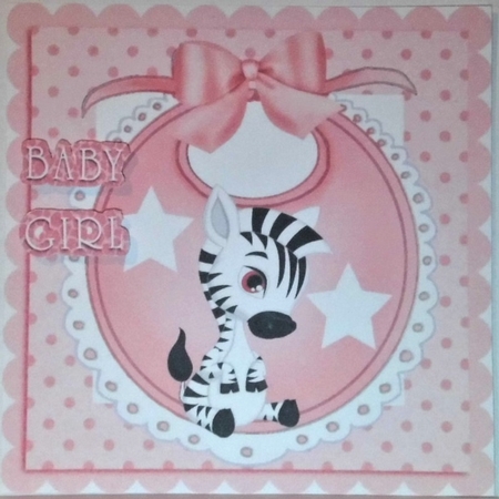  4 Bibs with cute zebras baby boys & girls card fronts mini kit (set 1) by Hazel Underwood