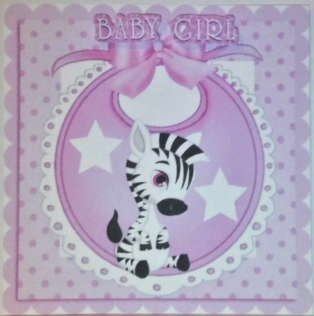  4 Bibs with cute zebras baby boys & girls card fronts mini kit (set 1) by Hazel Underwood