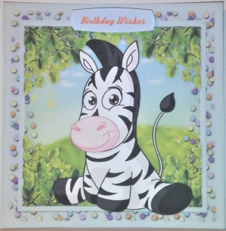 Cute BIrthday Zebra by Hazel Underwood