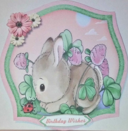 Bunny and Lady Bug by Hazel Underwood