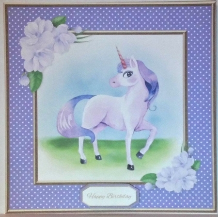 Cute Little Unicorn Birthday Topper (Card One) by Hazel Underwood