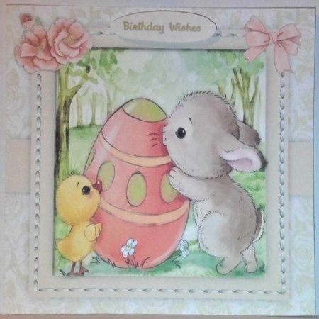 Bunnies Easter Egg  by Hazel Underwood