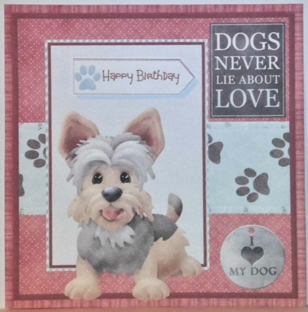 Yorkshire terrier 7x7 card by Hazel Underwood