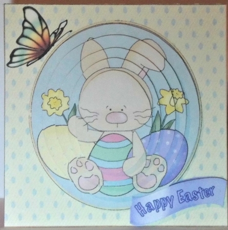 Hoppy Easter - Pyramage Tent Card by Hazel Underwood