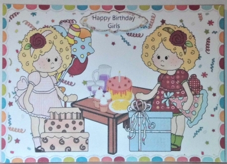 TWIN GIRLS   GETTING READY FOR THE PARTY by Hazel Underwood