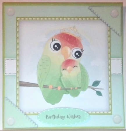 Love Parrots on a Branch by Hazel Underwood