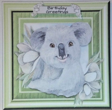 Koala Design 4 Card Topper by Hazel Underwood